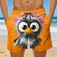 thumbnail image 1 of Viluyesy Men Board Shorts Swim Trunk Beach Shorts Hawaiian Printed Drawstring Board Shorts for Men, Orange M, 1 of 6