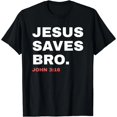 thumbnail image 1 of Camiseta Divertida de Mujer con Diseño Creativo: "Jesús Salva, Hermano" - Chiste de Papá Cristiano para Regalos, 1 of 7