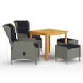 thumbnail image 1 of vidaXL 5 Piece Garden Dining Set Light Grey, 1 of 3