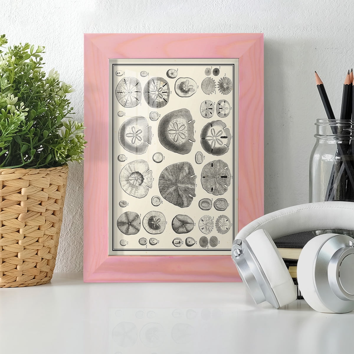 Aegean Collection II -Framed Print w/glass-Sunset Pink