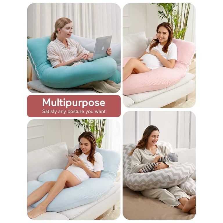Momcozy U-Shaped Pregnancy Pillow, 57 Inch with Cotton Cover photo 8
