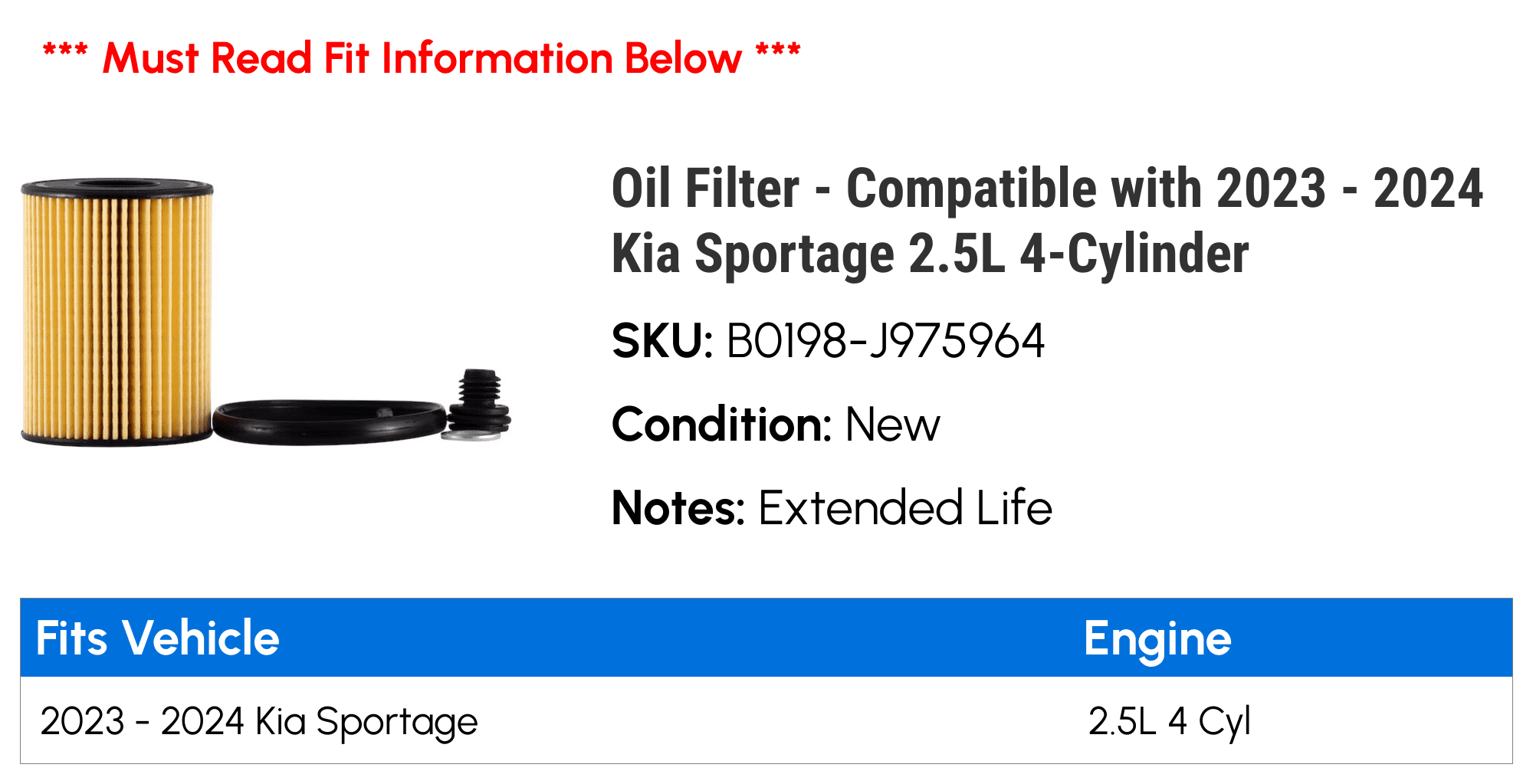 2023 Kia Sportage 2 5 L Oil Capacitynull