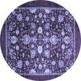 thumbnail image 1 of Ahgly Company Indoor Round Abstract Blue Modern Area Rugs, 5' Round, 1 of 4