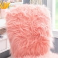 thumbnail image 6 of Linon Cami Faux Fur Upholstered Armless Office Chair in Blush Pink, 6 of 14