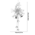 thumbnail image 2 of Christmas Deer Bells with Flower Bow Glitter Ornament - Hanging Festive Tree Christmas Decoration for Xmas Holidays Home Party, 2 of 5