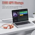 thumbnail image 6 of Kimhost Bone Conduction Headphones Bluetooth 5.3, IP68 Waterproof Open Ear Headphones with 32GB MP3 Player, 8H Playtime, Magnetic Charging, Quick Pairing for Sports Swimming - Orange, 6 of 6