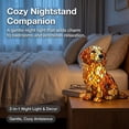 thumbnail image 2 of Stained Glass Puppy Night Light in Durable Resin, Rainbow Desk Decor for Bedrooms, 2 of 7