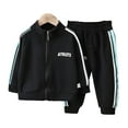 thumbnail image 3 of Esaierr Toddler Boys Clothes Baby Sweatshirt Outfits, Little Boys Spring Autumn Zipper Cardigan Sweatsuit with Pants 2PCS Tracksuit Clothing Set (1-5T), 3 of 8