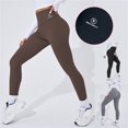 thumbnail image 3 of Mallas deportivas de cintura alta para mujer, pantalones de Yoga ajustados informales, Color sólido, nueve puntos, pantalones de tiburón, Leggings deportivos para montar, 3 of 4