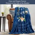 thumbnail image 4 of LHSHID Mom Birthday for Mom Blanket from Daughter Son Super Soft Warm and Comfy I Love You Mom Blanket Flower Women Throw Blanket Blue 60"x80", 4 of 6
