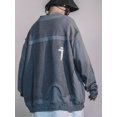 thumbnail image 3 of Niepce Inc Cotton Streetwear Kanji Embroidery Crewneck Sweatshirt (Men's), 3 of 9