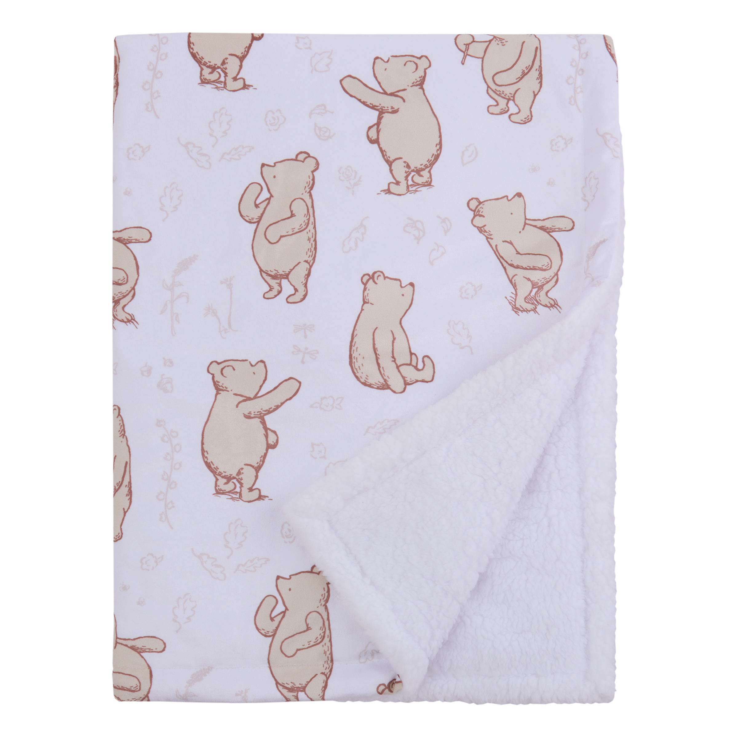 NoJo Disney Classic Winnie the Pooh Sherpa Baby Blanket