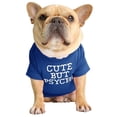 thumbnail image 2 of Flmtop Pet T-shirt Round Neck Fine Workmanship Cotton Soft Slight Elastic Pet T-Shirt for Dogs Deep Blue, 2 of 9
