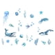 thumbnail image 1 of 1 Set of Ocean Themed Bathtub Sticker Decorative Bedroom Wall Decal DIY Adhesive Wall Clings, 1 of 3
