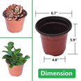 thumbnail image 3 of Nursery Pots Plant Pot 6.7" Plastic Seed Starting Flowerpots, 100-Pcs, 3 of 5