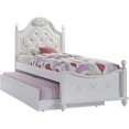 thumbnail image 2 of Picket House Furnishings Annie Twin Wood Platform Bed with Storage Trundle, White, 2 of 7