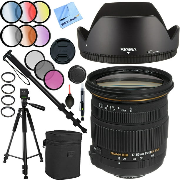 Sigma 17 50mm F 2 8 Ex Dc Os Hsm Fld Zoom Lens For Nikon Digital Dslrs With 77mm Filter Sets Plus Pro Tripod Accessories Bundle Walmart Com Walmart Com