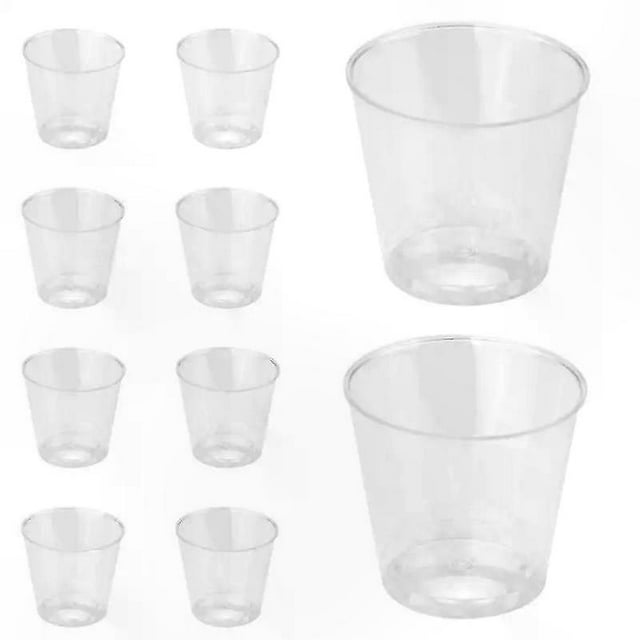 50-Pack 30ml Clear Plastic Shot Glasses for Parties & Events, Disposable Tumblers for Beverages, Desserts