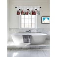 thumbnail image 4 of Merry Christmas Valances for Windows, Christmas Snowman Snowflakes Tree Grey Light Filtering Window Treatment Valances, Rod Pocket Small Curtains for Kitchen/Bathroom, 42"x12", 4 of 9