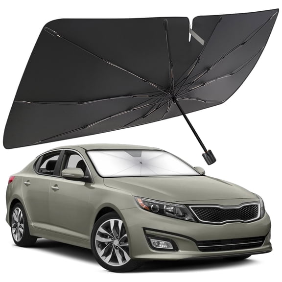 Windshield Sun Shade Umbrella for kia Optima 2013-2015, Foldable Car Umbrella Sunshade with UV Block Front Window Cover (Heat & Sun Protection)