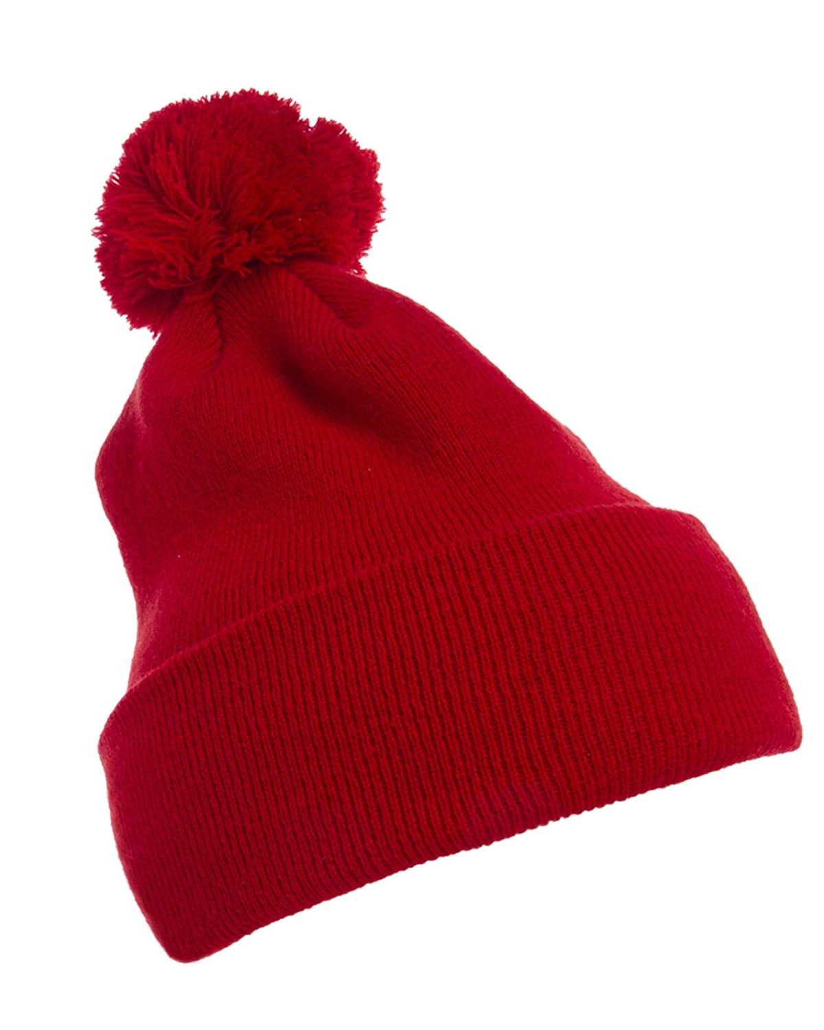 Yupoong Cuffed Knit Beanie with Pom Pom 