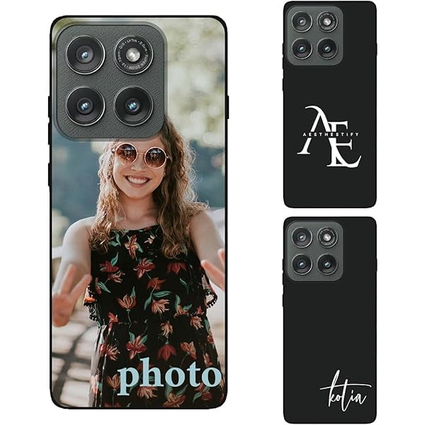 wonima11 Personalized Case for Motorola Moto Edge 2025 Custom Photo Cover, Soft Shockproof Drop Protection, Slim Premium TPU Protective Cases, Customized Picture Logo Name,Thin, Black