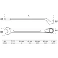 thumbnail image 2 of Llave Combinada BGS 30120 Anillo Cerrado Acodado 20 MM, 2 of 2