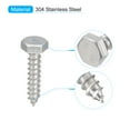 thumbnail image 3 of Uxcell Hex Head Lag Screws Bolts, 1/4" x 1-1/4" 304 Stainless Steel Partial Thread Wood Screws, 20 Pack, 3 of 7
