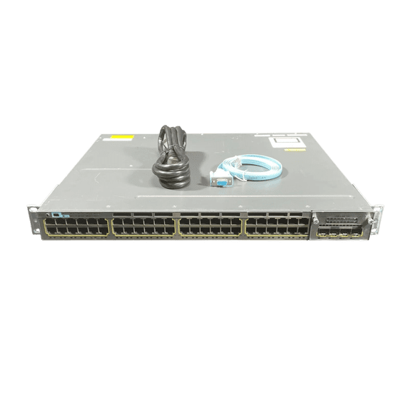 Restored Cisco 3750X WS-C3750X-48P-L 48 Port PoE+ Gigabit Switch w/ C3KX-NM-10G Module (Refurbished)