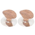 thumbnail image 1 of Shisuyan Lid Knobs Assorted Color 2Pack Round Bead Wood Grain Pattern 2.6x1.97x1.97in, 1 of 8