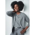 thumbnail image 3 of Jessica London Women's Plus Size Fine Gauge Button-Front Cardigan, 3 of 3