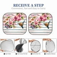 thumbnail image 6 of Kll Bird And Floral Windshield Sun Shade 2-Piece Foldable Car Front Window Sunshade For Most Sedans Suv Truck- Large, 6 of 7