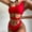 Red, variant on hoksml Womens Swimsuit,Women Sexy Bikini Solid Hollow Out One-Piece Swimwear Swimsuit Beachwear Set