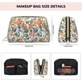 thumbnail image 5 of Picia Abstract Plants Mushroom Deer Print Leather Makeup Bag Make Up Bag Travel Toiletry Bag for Her Girlfriend Teacher Teen Girl Gifts, 5 of 8