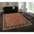 thumbnail image 2 of Pasargad Home Ferehan 6' x 9' Hand-Knotted Wool Rust/Navy Rug - All Ages, Indoors, 2 of 4