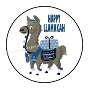 Happy Llamakah Hanukkah Sticker Party Favors Sticker Envelope Seals Labels Stickers Phone Decal Water Bottle Stickers Car Decals, Laptop Sticker