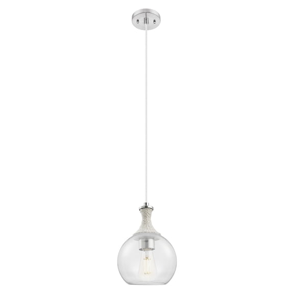 415-1PR-SN-G122-8 Innovations Lighting Astor - 1 Light Cord Hung Mini Pendant-8 Inch Wide and 11.75 Inch Tall-Satin Nickel Finish