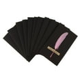 thumbnail image 2 of GUOOL 10pcs Handmade Feather Greeting Thank You Cards Wedding Birthday - Pink, 2 of 9