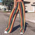 thumbnail image 2 of REALiKUN Women's Plus Size High Rise Striped Boho Printed Drawstring Waist Tapered Pants Multicolor XL, 2 of 6