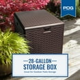 thumbnail image 4 of Plastic Development Group 28-Gallon Resin Outdoor Patio Storage Deck Box, Brown, 4 of 12
