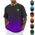 thumbnail image 1 of Liquidation d'Été! T-shirt à Manches Courtes Décontracté à Col Rond Imprimé pour Hommes, Haut Confortable et Élégant pour la Gym, la Course Ou un Usage Quotidien, Soldes de Liquidation Aujourd'hui Offres Prime, 1 of 5