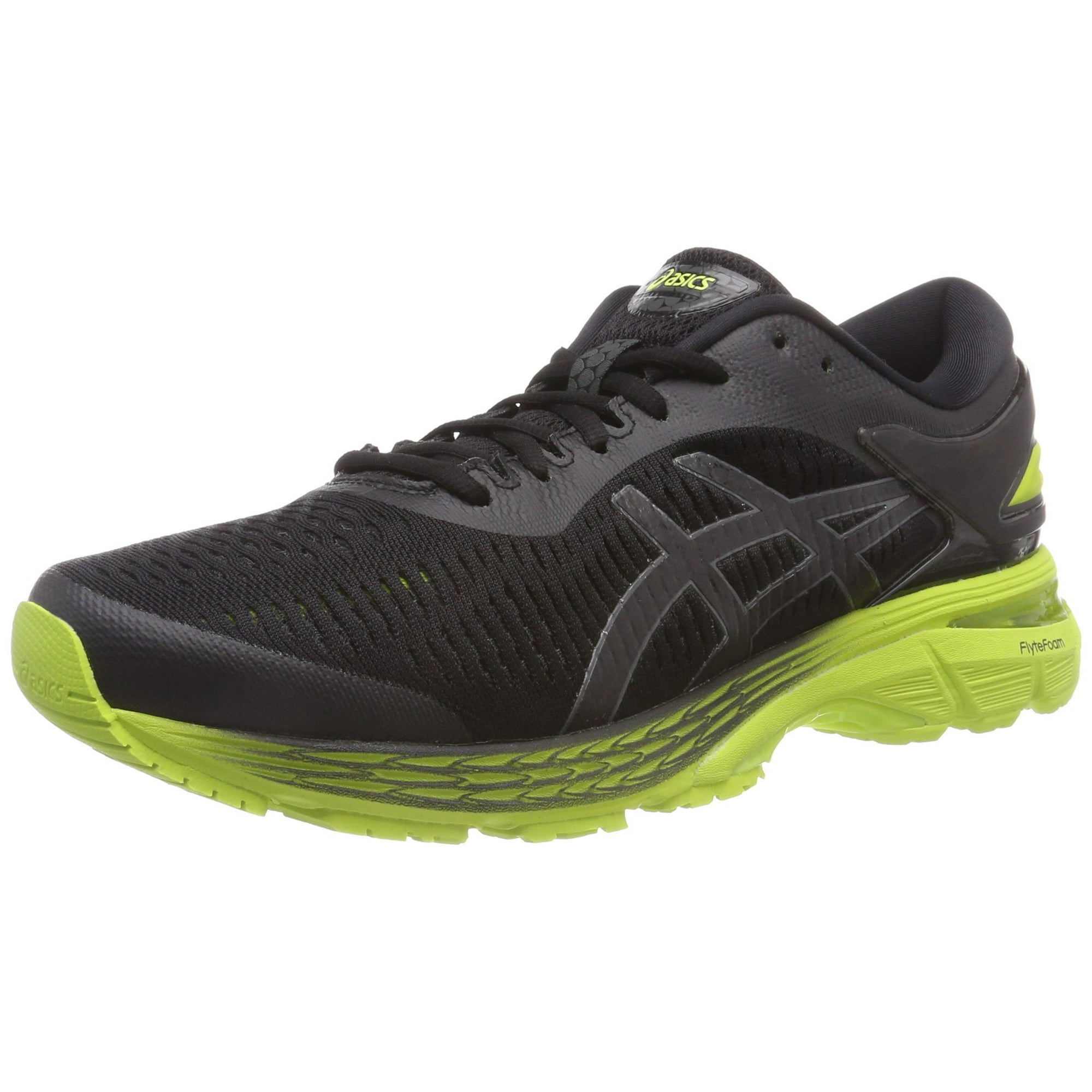 Asics Men s Gel Kayano 25 7.5 Black Neon Yellow Regular