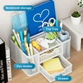 thumbnail image 5 of Marbrasse Mesh Desk Organizer, Desktop Organizer with Drawer,Mesh Office Desk Accessories,Office Supplies Multi-Functional Caddy, 5 of 7