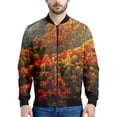 thumbnail image 5 of Chaqueta con cremallera y estampado de montaña para hombre, sudadera informal de manga larga con estampado 3D de paisajes naturales, chaquetas de gran tamaño, 5 of 5