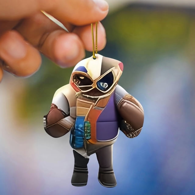 Dsscvnef Rugby Player Keychain Sports Souvenir 2D Acrylic Statue Wrist Style Collectible Fan Unique Design