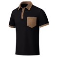 thumbnail image 4 of Men's Summer Color-Matching Pocket Sports Shirt - Comfortable and Stylish, 4 of 8