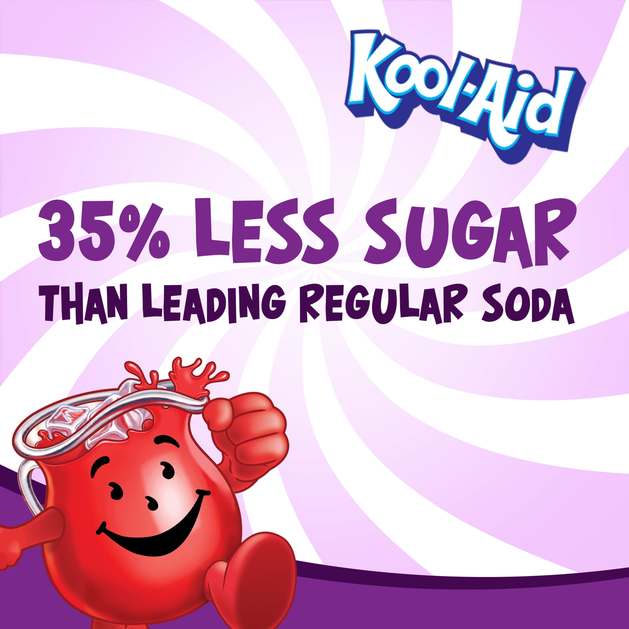 Kool-Aid Drink Mix, 1 Canister, for Flavorful Hydration and Shareable Refreshment, Grape Artificially Flavored, Good Source of Vitamin C, Caffeine Free, 19 oz