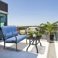 thumbnail image 1 of Costway 2PC Patio LoveSeat Coffee Table Furniture Set  Bench W/ Cushions Blue, 1 of 10