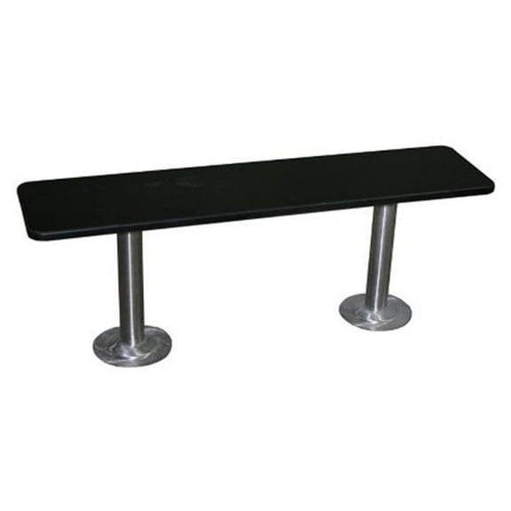 12 in. x 4 8 in. x 1 in. Phenolic Bench With 2, 16.25 in. H Stainless Steel Pedestals