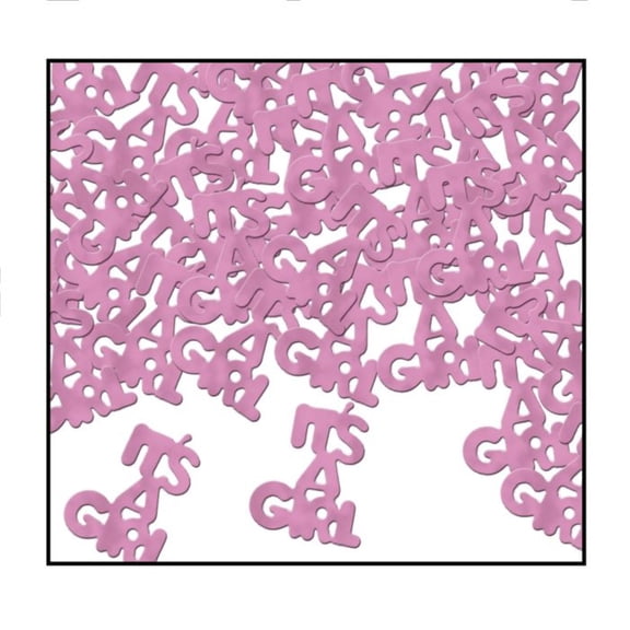 Party Central Club Pack of 12 Pink Fanci-Fetti Girl Celebration Confetti Bags Decors 0.5 Oz
